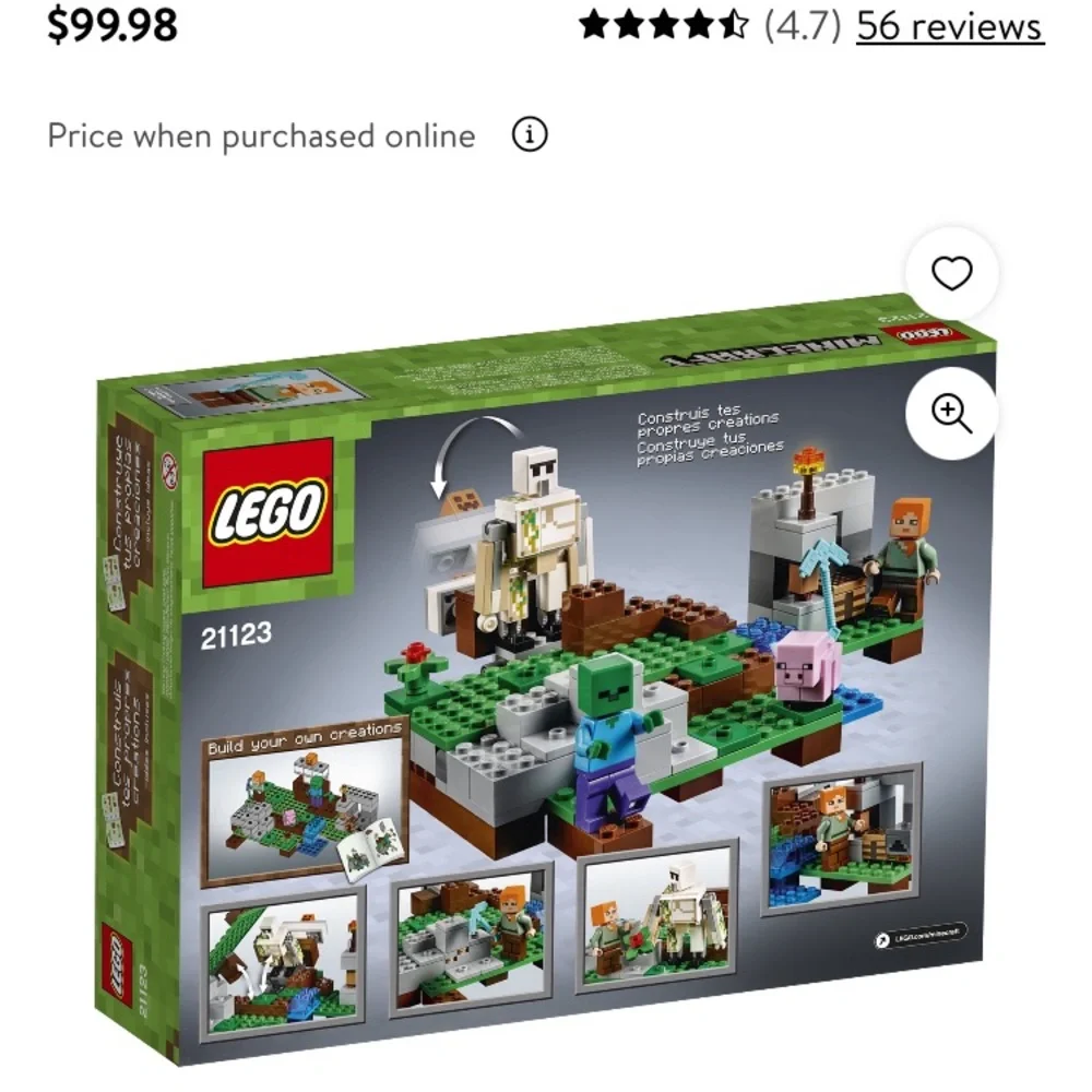 NIB LEGO Minecraft 21123 The Iron Golem - Picture 4 of 5
